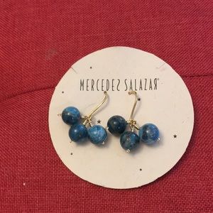 Blue stone earrings